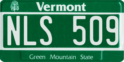 VT license plate NLS509