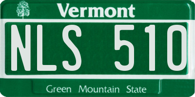 VT license plate NLS510