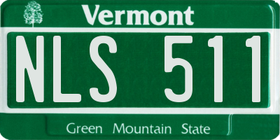 VT license plate NLS511