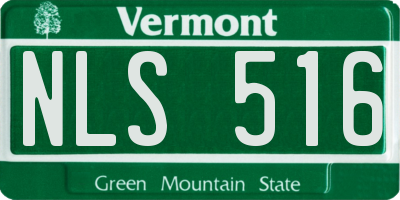 VT license plate NLS516