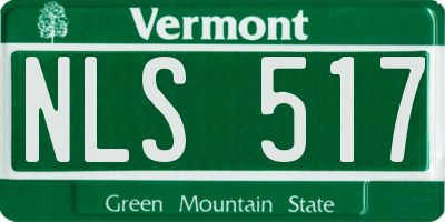 VT license plate NLS517