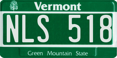 VT license plate NLS518