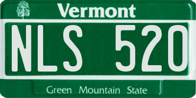 VT license plate NLS520