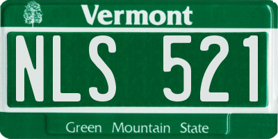 VT license plate NLS521