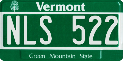 VT license plate NLS522