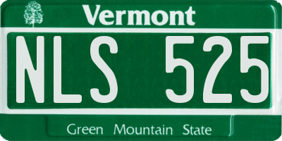 VT license plate NLS525