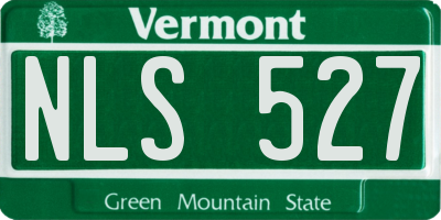 VT license plate NLS527