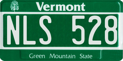VT license plate NLS528