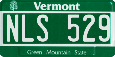 VT license plate NLS529