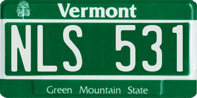 VT license plate NLS531