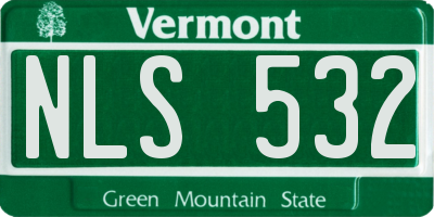 VT license plate NLS532