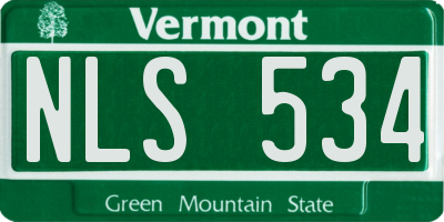 VT license plate NLS534