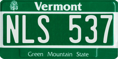 VT license plate NLS537
