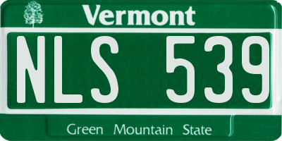VT license plate NLS539