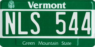 VT license plate NLS544