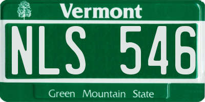 VT license plate NLS546