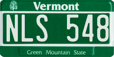 VT license plate NLS548