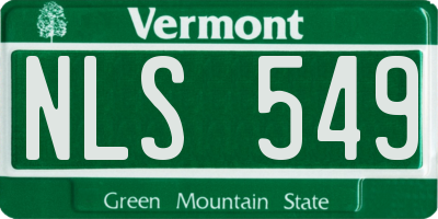VT license plate NLS549