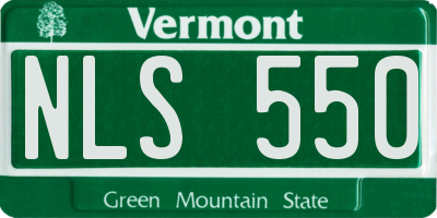 VT license plate NLS550