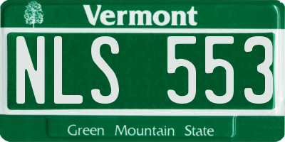 VT license plate NLS553