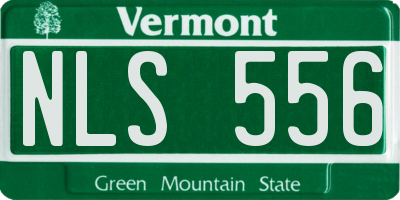 VT license plate NLS556