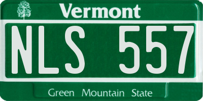 VT license plate NLS557
