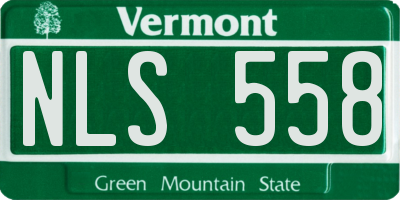 VT license plate NLS558