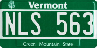 VT license plate NLS563