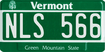 VT license plate NLS566
