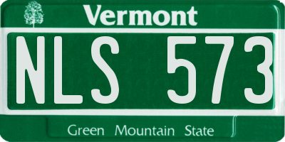 VT license plate NLS573