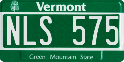 VT license plate NLS575