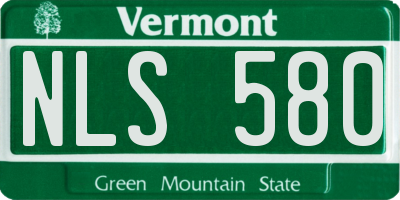VT license plate NLS580