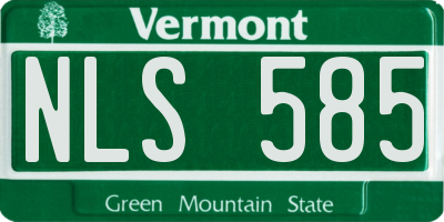 VT license plate NLS585