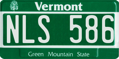 VT license plate NLS586
