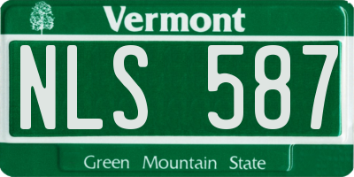 VT license plate NLS587