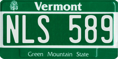 VT license plate NLS589