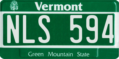 VT license plate NLS594
