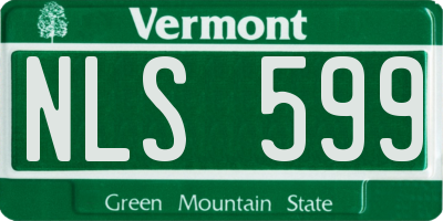 VT license plate NLS599