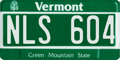 VT license plate NLS604