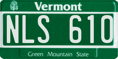 VT license plate NLS610