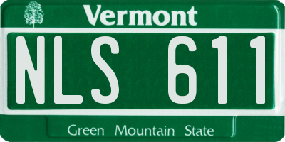 VT license plate NLS611