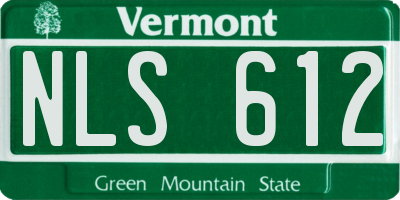 VT license plate NLS612