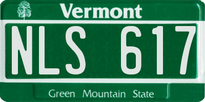 VT license plate NLS617