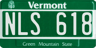 VT license plate NLS618