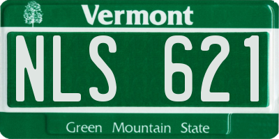 VT license plate NLS621
