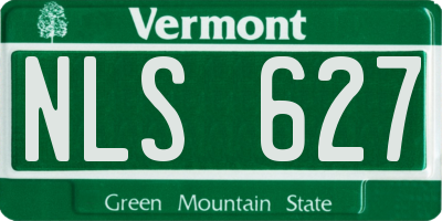 VT license plate NLS627