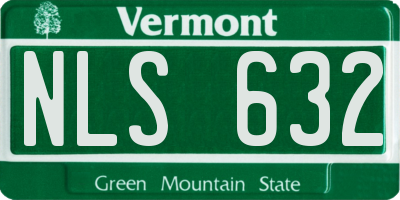 VT license plate NLS632