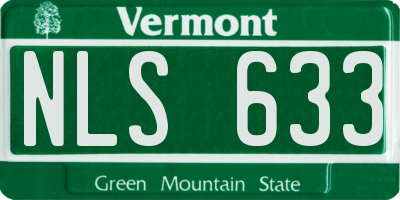 VT license plate NLS633