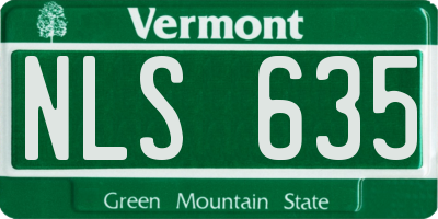 VT license plate NLS635