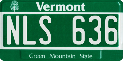VT license plate NLS636